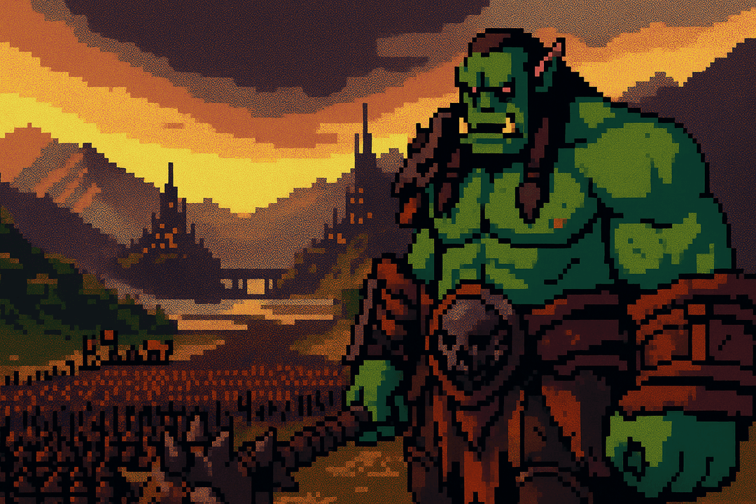 Orc leading an army
