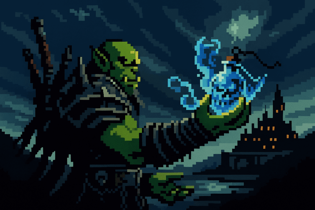 Orc with potion of strength