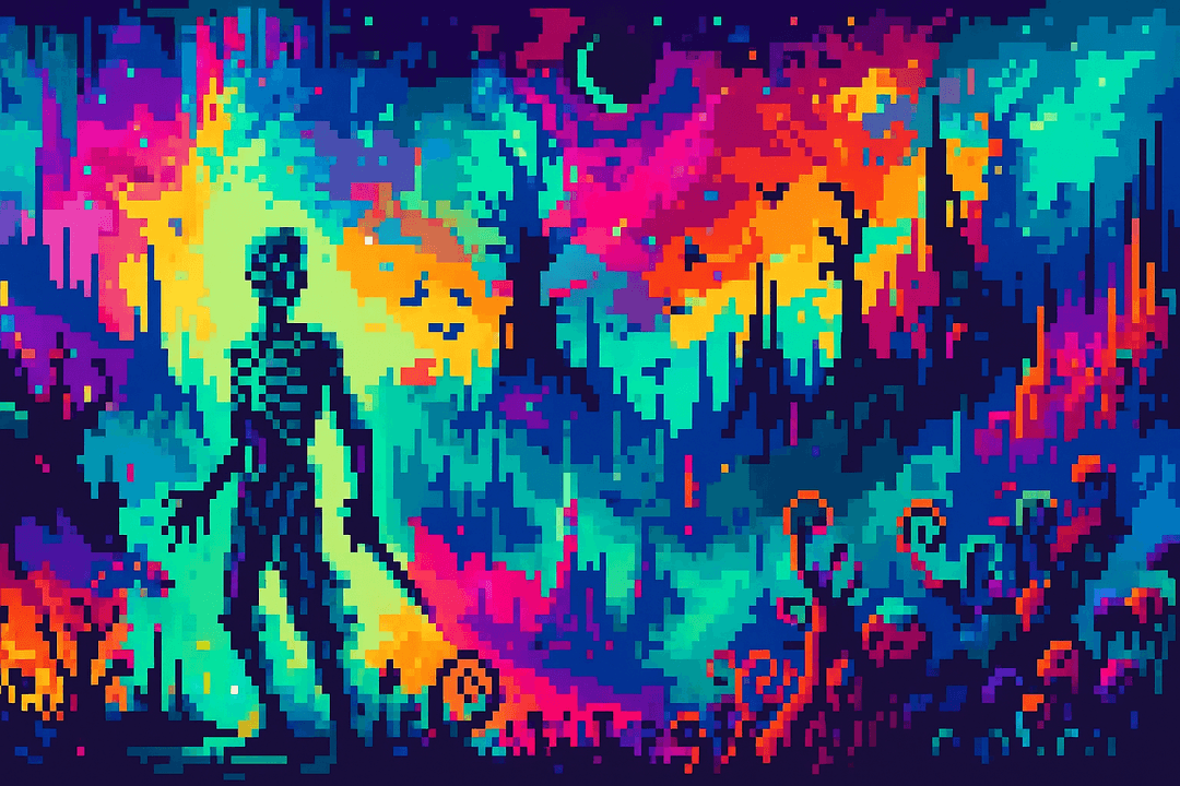 Zombie trying to escape from magical realm