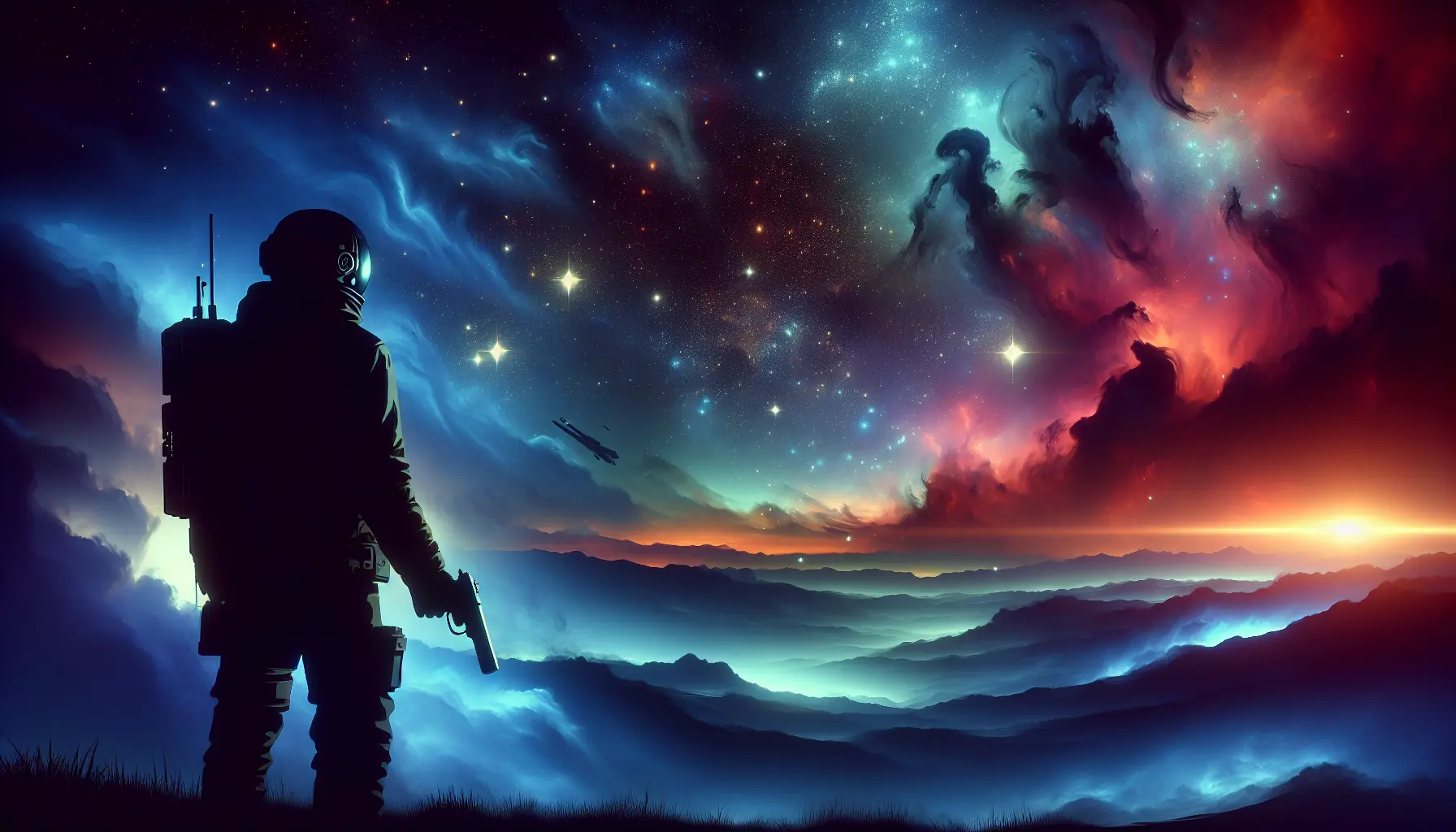 Space explorer story scene